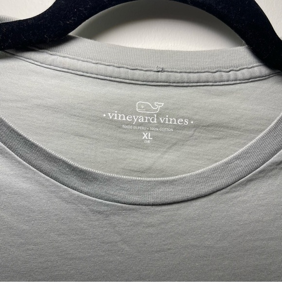 Vineyard Vines Junior XL Gray casual coastal Long Sleeve Tee Tie-Dye Whale Logo - Picture 4 of 10